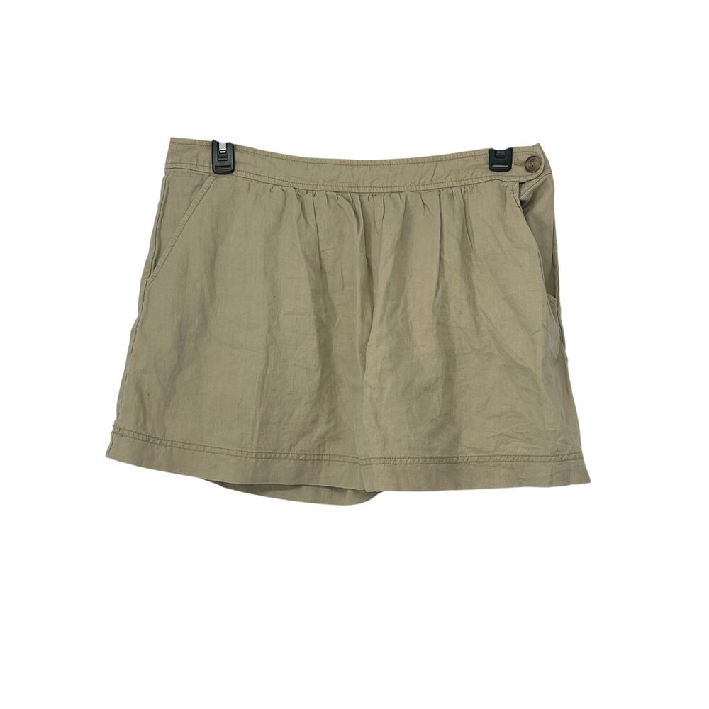 Old Navy 100% Linen Skirt‎ Size 14 Khaki Vacation Beachy Basics